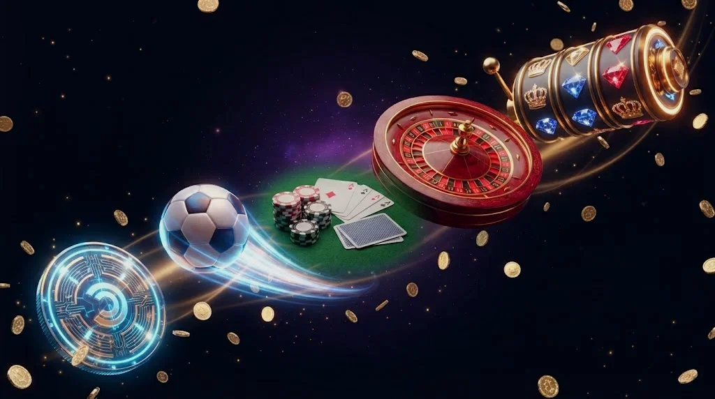 Collage de machines à sous, live casino et paris sportifs chez Dreamzino Casino